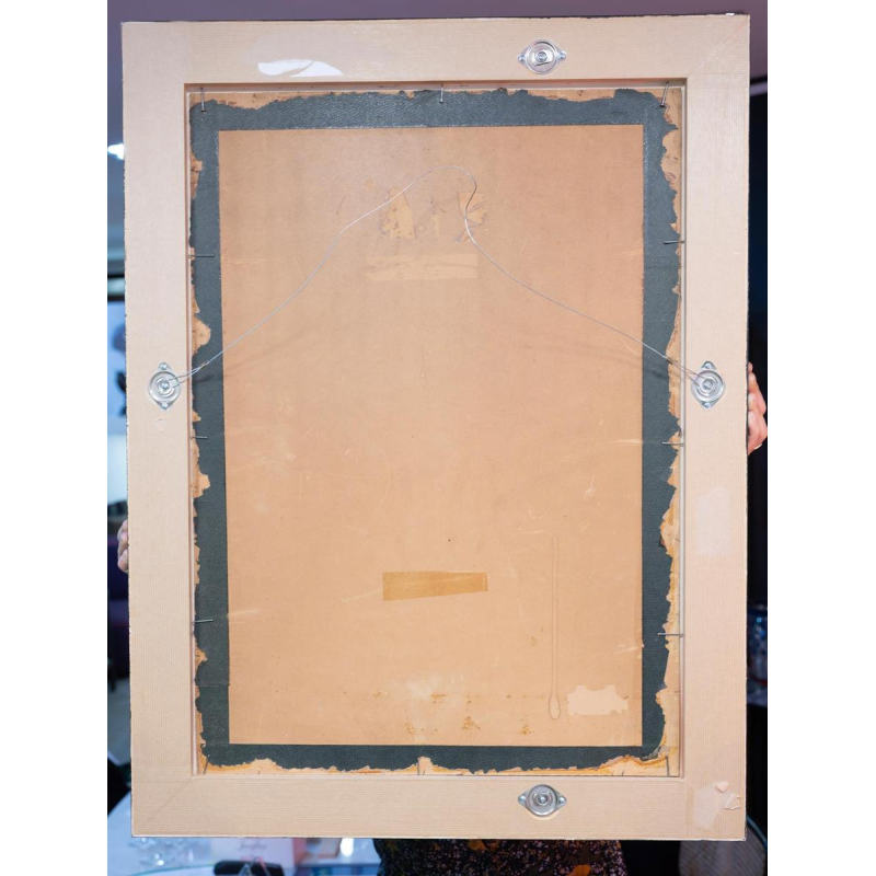 Edgard Scauflaire "La Jeune Fille" tableau, huile sur panneau, XXe s