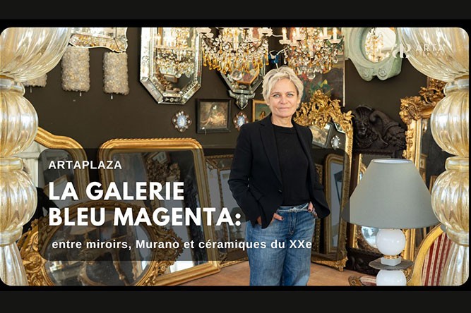 Galerie Bleu Magenta à la Foire de Chatou : miroirs, Murano et céramiques du XXe